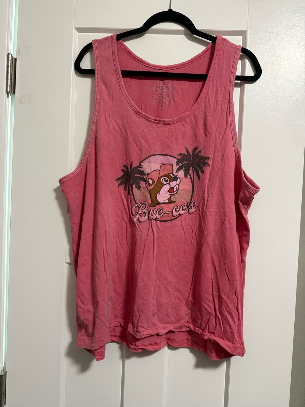 Women's Pink Graphic Tank Top with Buc-ees Logo